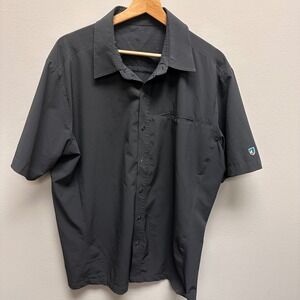 KUHL Mens Short Sleeve Button Up Shirt Mens Size Large Gray Outdoor‎ Adventure